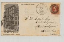 C. D. Elliot Esq Civil Engineer Union Square Somerville 1881 Wm. Mills & Co. Plumbers, Perkins Collection 1861 to 1933 Envelopes and Postcards